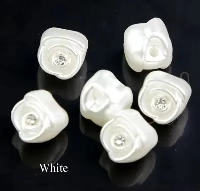 20pcs/lot Quality Light Pink Flower Buttons with Crystal Stone Scrapbooking DIY Accessories Resin Buttons (ss-112)