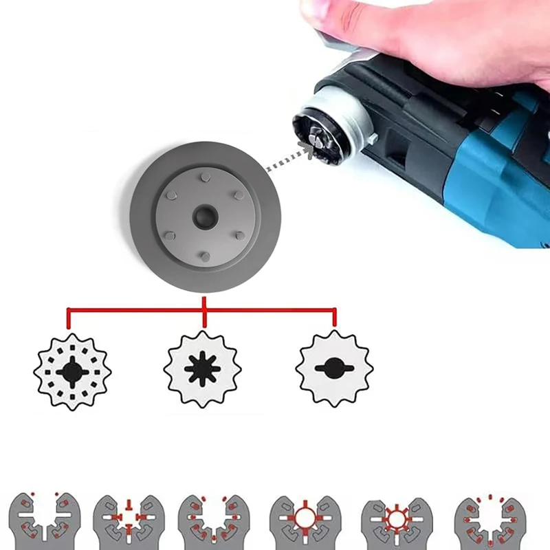 Ferramenta de oscilação para adaptador OIS para máquinas tipo haste estrela, conector de conversão de lâmina de serra multiferramenta