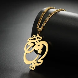 LIKGREAT Iranian Persian Farsi Poem Hich Pendant Necklace Stainless Steel HOPE U IN LOVE Persian Necklace Jewelry Dropshipping