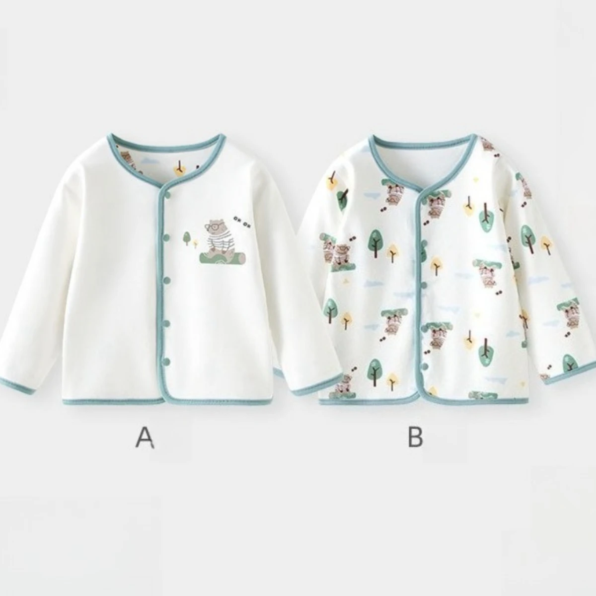 

Двусторонняя демисезонная дышащая куртка 2-в-1 для малышей (9-24 мес.), новинка, для мальчиков и девочек, из чистого хлопка, можно носить с обеих сторон