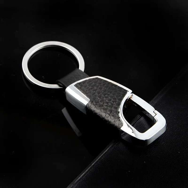 Premium Leather Motorcycle Accessories Keychain Metal Daily Outdoor Cycling Waist Hang Decoration Cool Locomotive Husband Gift