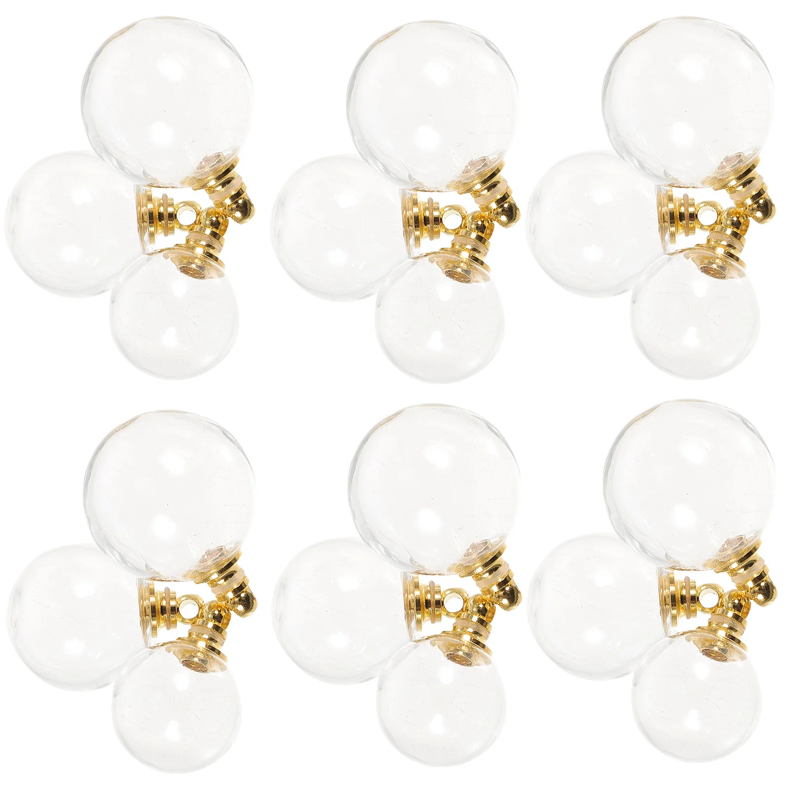 

24Pcs Crystal Glass Ball Charms Mini Clear Pendants for DIY Jewelry Making Necklace Earring Pendant Mini Charms