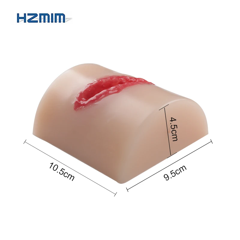 Simple Silicone Material Laceration Open Wound Packing Trainer Kit Repetitive Wound Bleeding Control Manikin Simulator