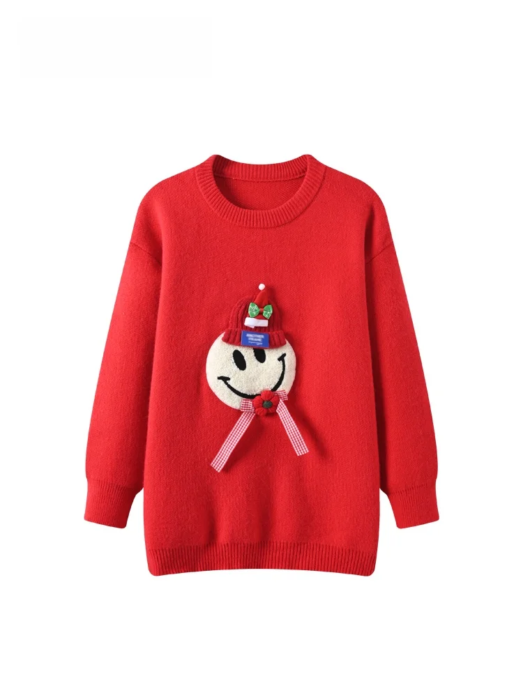 

Cara CLUB plus Size Thiened Knitted Sweater Women's Autumn Winter New Sle Fat Sister Lazy Meat Covering Slimming Top