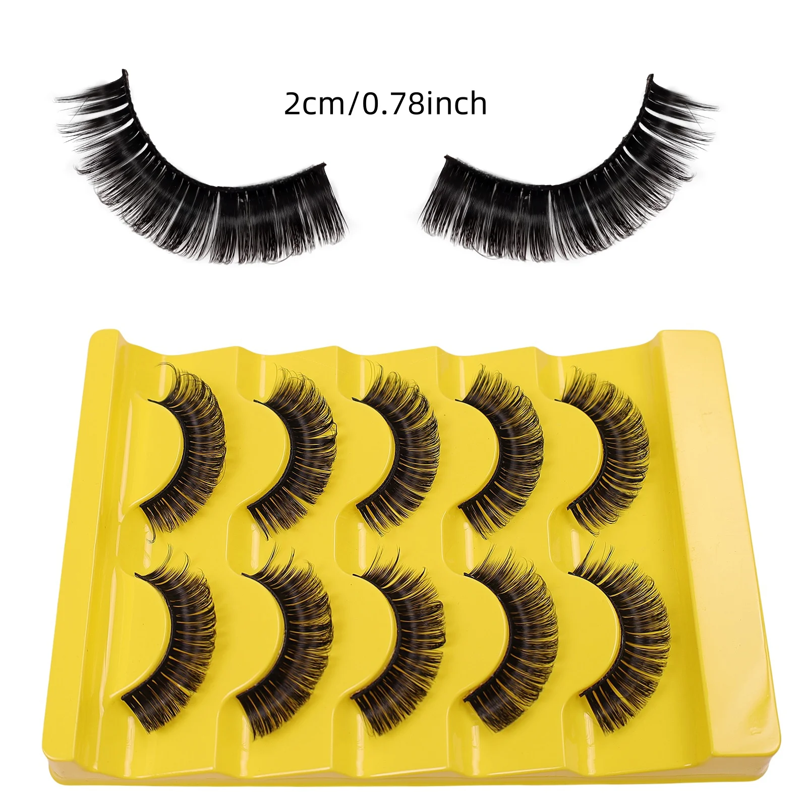 5 paires de cils bouclés russes avec stigmate épais, charme en fibre synthétique, mode européenne et américaine