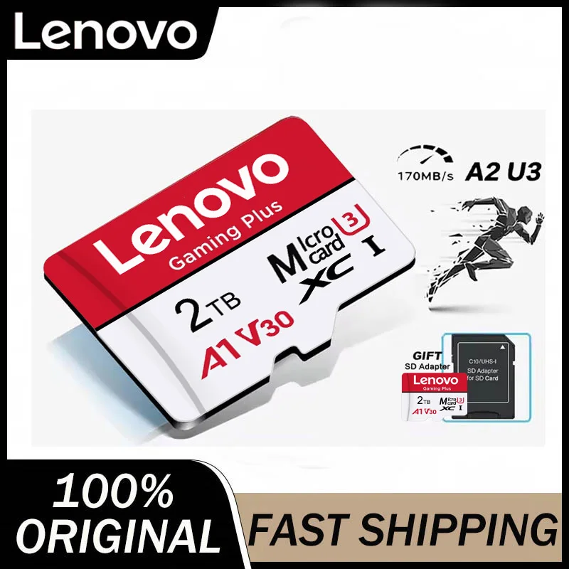 

Lenovo 2TB SD Card High-Speed V30 TF Flash Memory Card 1TB 512GB 256GB 128GB 64GB Micro SD Card for Phone/Tablet/PC