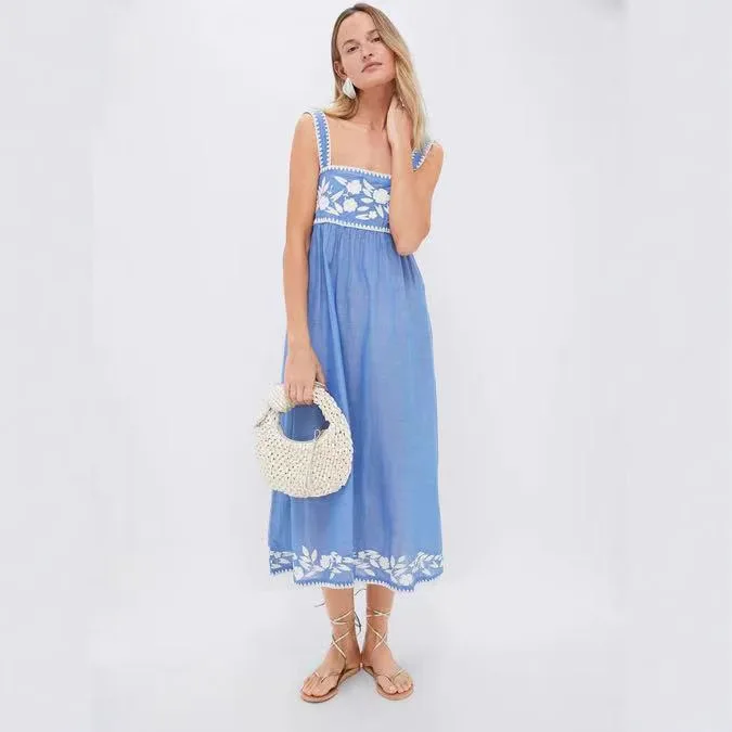 

2026 European and American Summer New Women's Clothing Back Bow Decoration Fashion Dress for Women