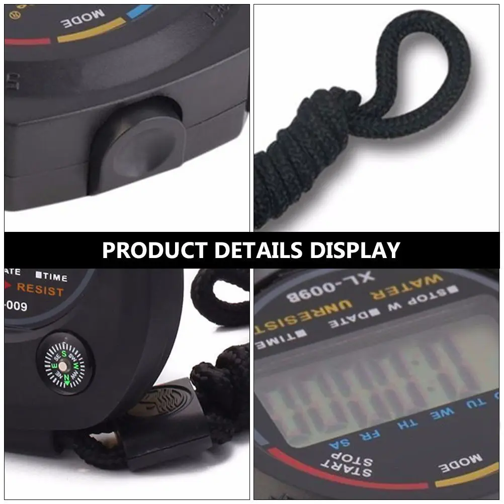 6Pcs Electronic Stopwatch Portable Lightweight Training Timer Match Stopwatch Professional Timer for Referee and Game