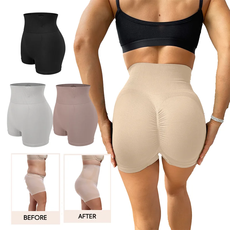 

Women Sexy Underpants Breathable Tummy Control Underwear Non-rolling High Stretch Shorts Soft Butt Lifter Sport Shapewear Pants