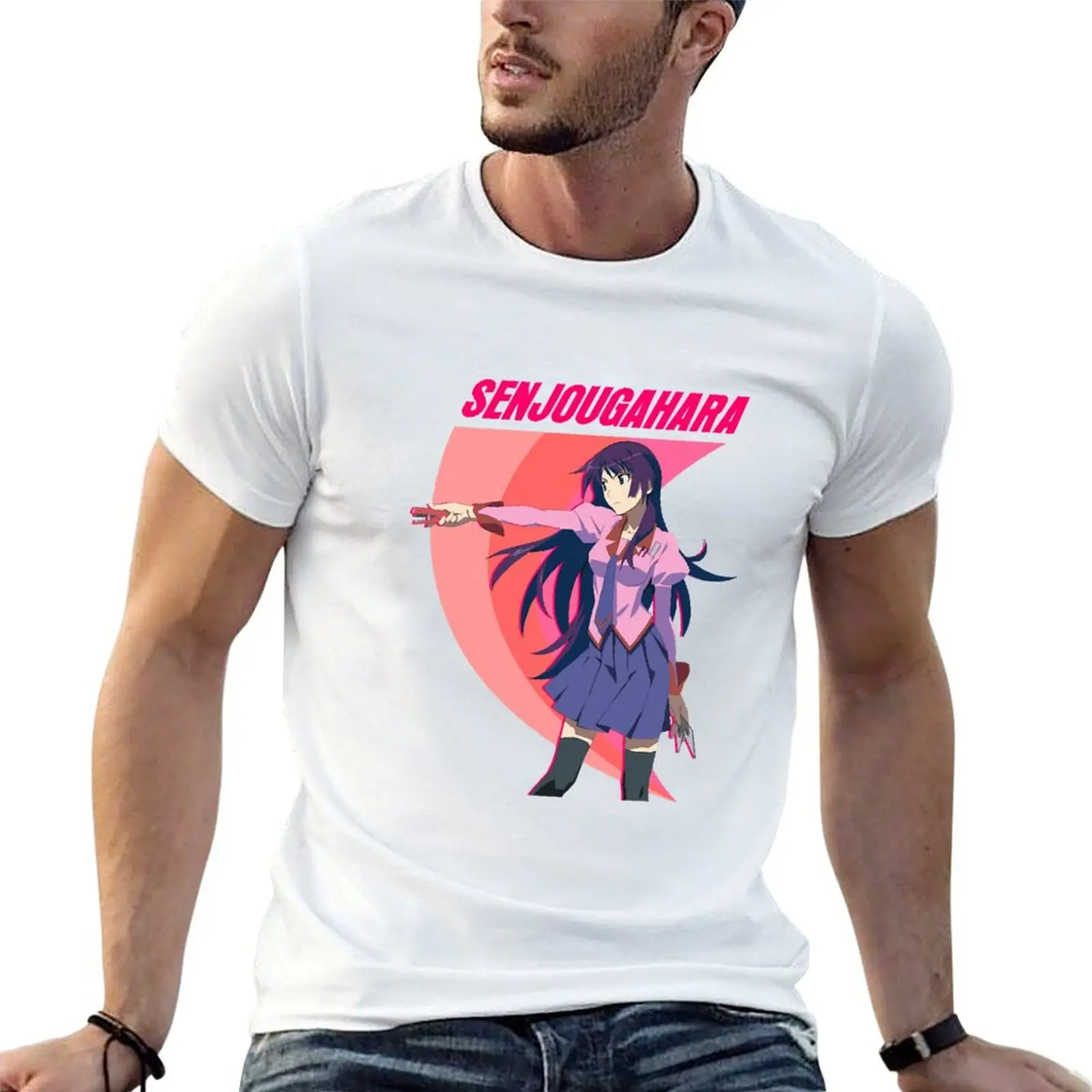 

hitagi senjougahara T-Shirt anime shirt aesthetic clothes oversized t shirt men