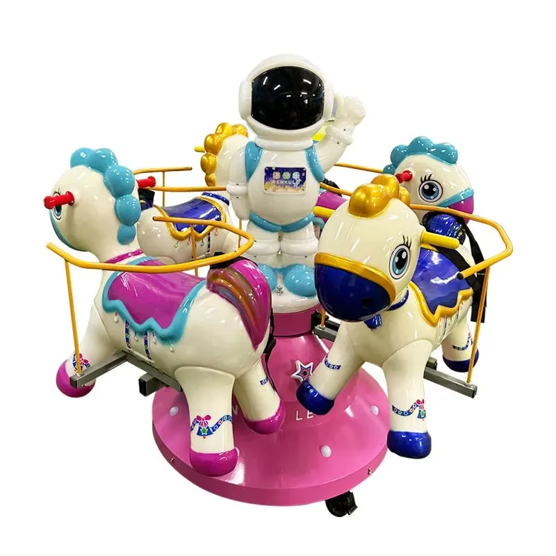 4-Person playground carousel indoor/outdoor play equipment for sale of plastic materials for homes and shopping centers
