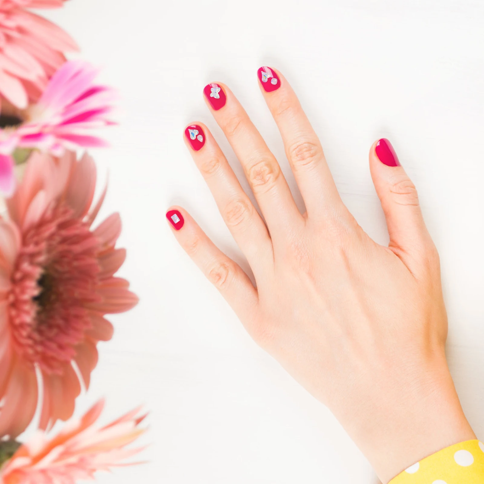 ชุดตกแต่งเล็บ 40 ชิ้น รูปทรงต่างๆ ประดับด้วยเพชรเม็ดแบน สำหรับตกแต่งเล็บ DIY งานฝีมือ ชุดอุปกรณ์ตกแต่งเล็บ