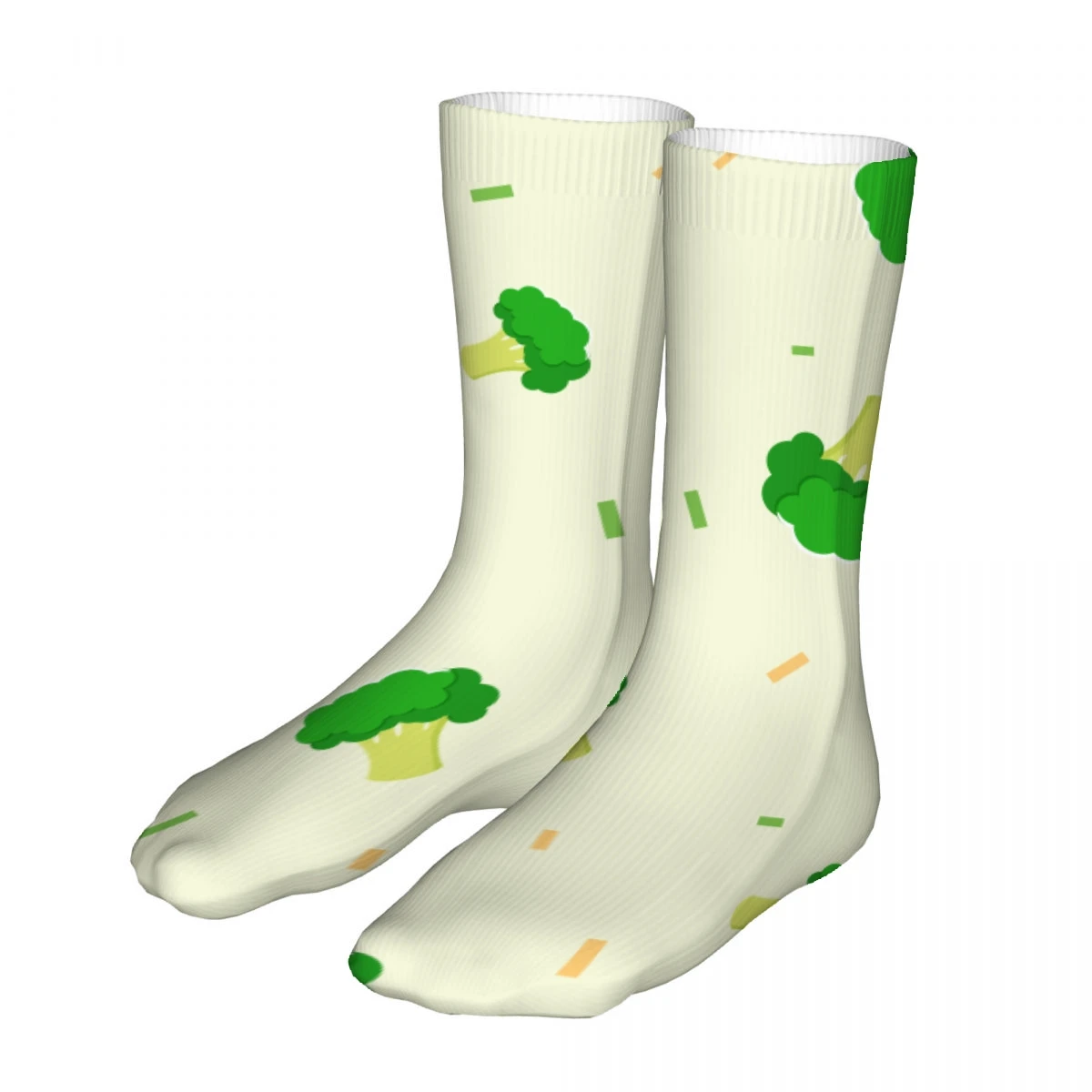 Broccoli Pattern Mens Womens Funny Crew Socks Cool 3D Printed Design Socks Fashion Comfortable Basketball Socks