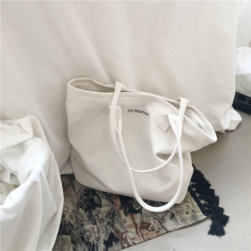 Women Canvas Tote Bag Fashion Korean Student Cotton Cloth Shopping Bag 2023 Casual Lady Shoulder Large Shopper Female Handbags
