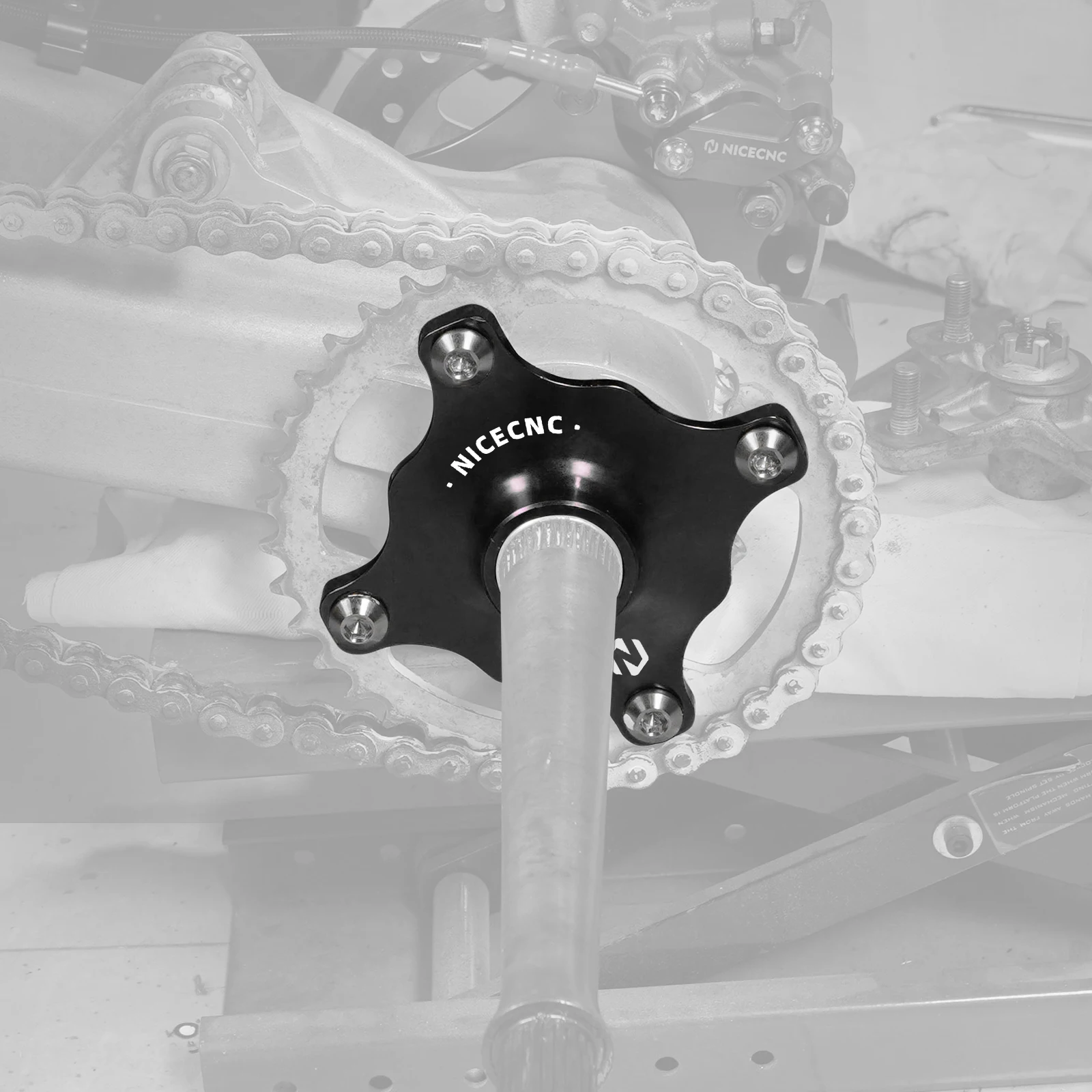 NICECNC Sprocket Wheel Hub Cover Protection For Yamaha Raptor 700 Raptor 700R 2006-2024 Aluminum Rustproof ATV Accessories
