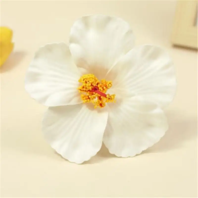 N58f Siumlation Flower Hair Clip Women and Girl Hibiscus Hair Barrette Barrette Hair Accessories For Vacation and Beach Parties