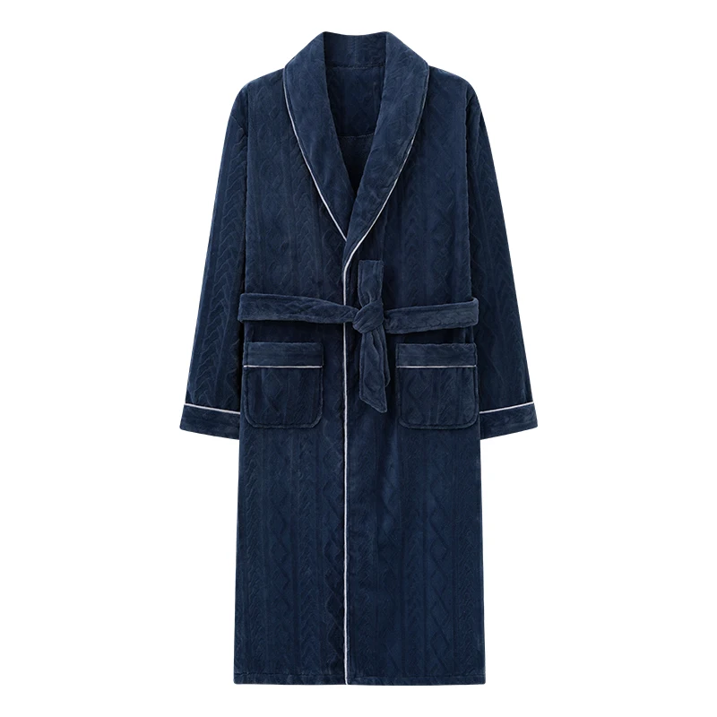 

Осенне-зимний халат для мужчин, толстый фланелевой халат для сна, кимоно для мужчин, халаты из кораллового флиса, длинный банный халат, халат невесты