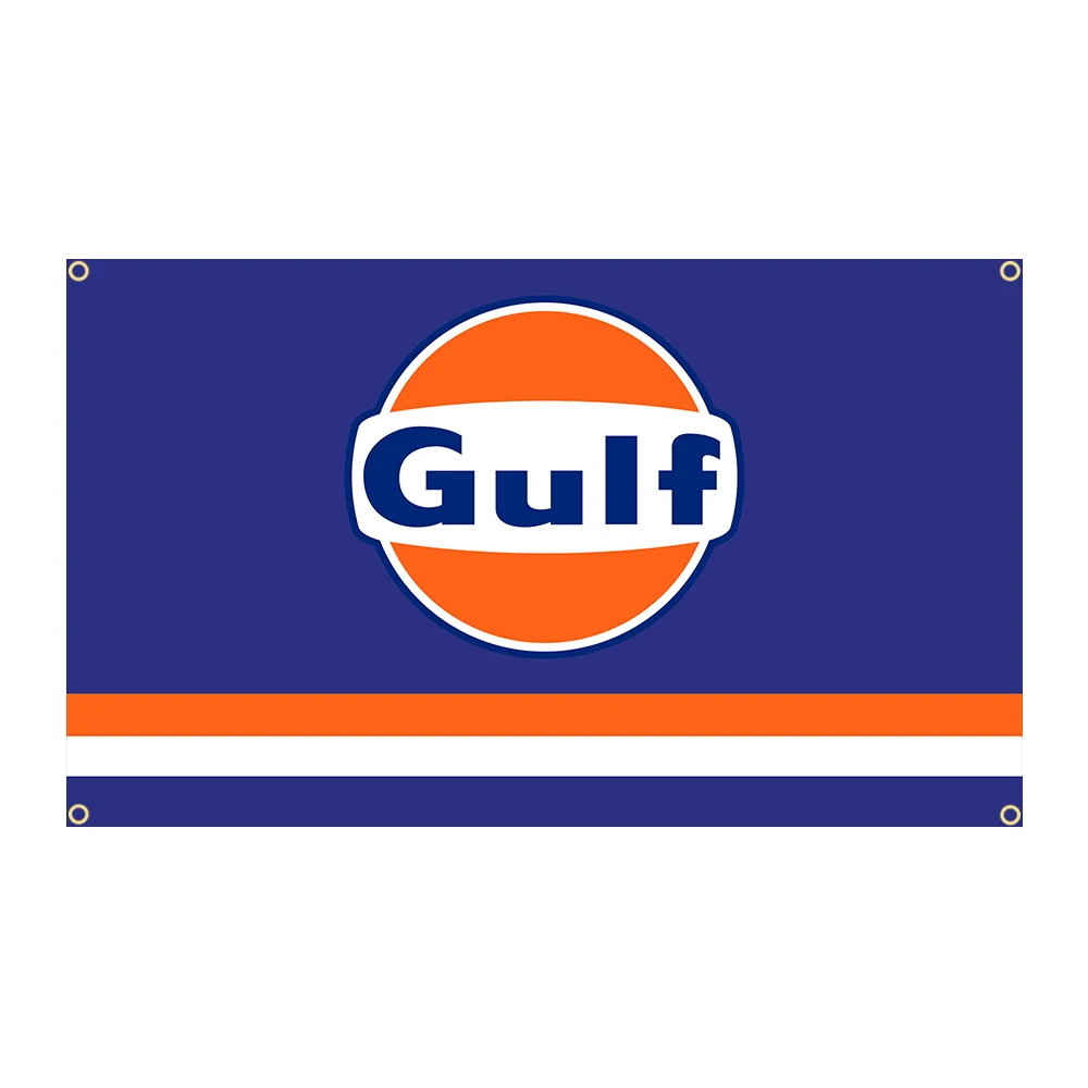 

90x150cm Famous Auto Glfs Oil Flag Polyester Printed Racing Car Banner Home or Outdoor For Decoration