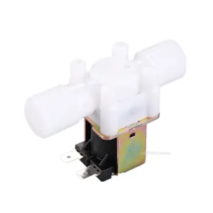 Solenoid valf Elektrik, Normalde Kapalı, plastikten yapılmış, AC 220V, DC 12V/ 24V, 1/2 Valf regülatörü için en iyi 5 satış, basınç no. 1