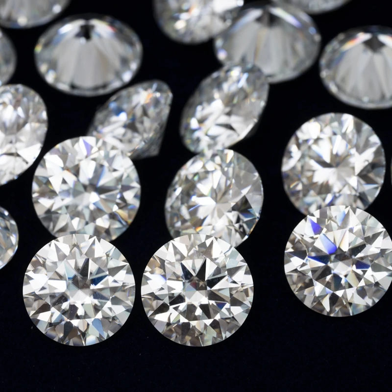 Quality Moissanite Diamond certified 0.5CT 5.0MM D Color VVS1 Round Brilliant Cut Real Moissanite Loose Gemstones With Report