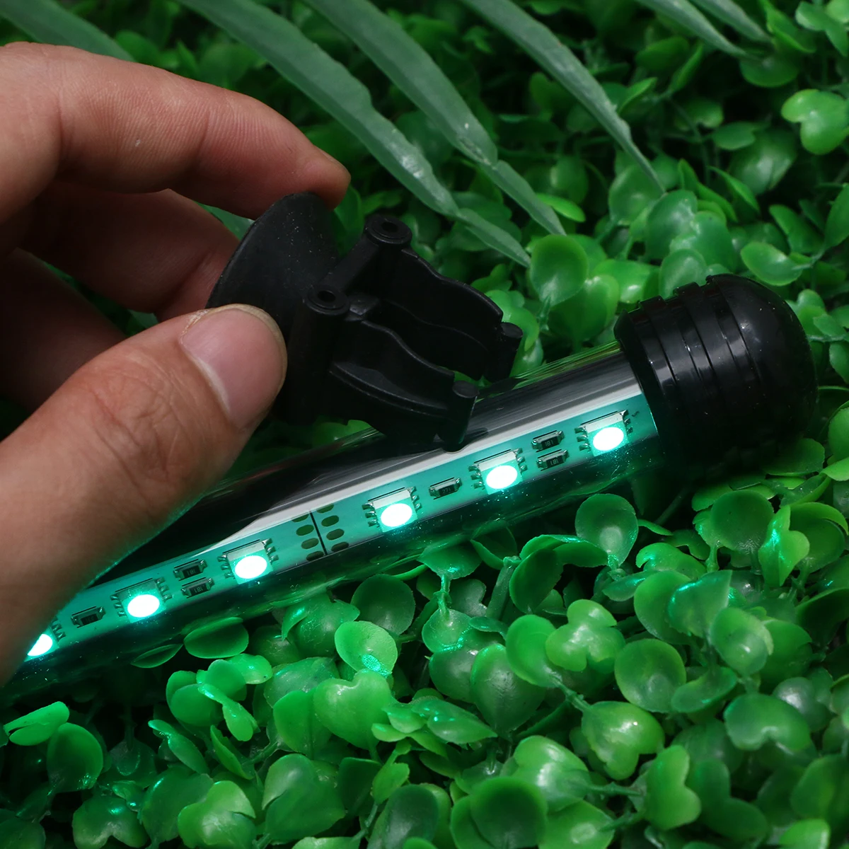

LED Aquarium Light Fish Tank Light Color Changing Submersible Underwater Crystal Glass LEDs Lights With 38cm (EU Plug)