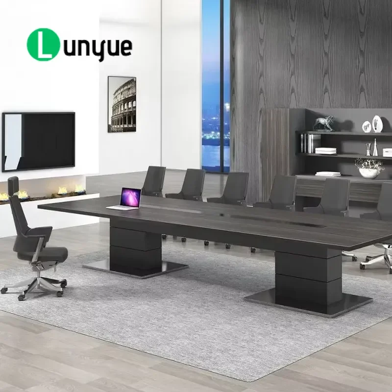 Modern Solid Wood Conference Table Advanced Office Furniture Meeting Desk for Business Negotiation Durable Stylish Design