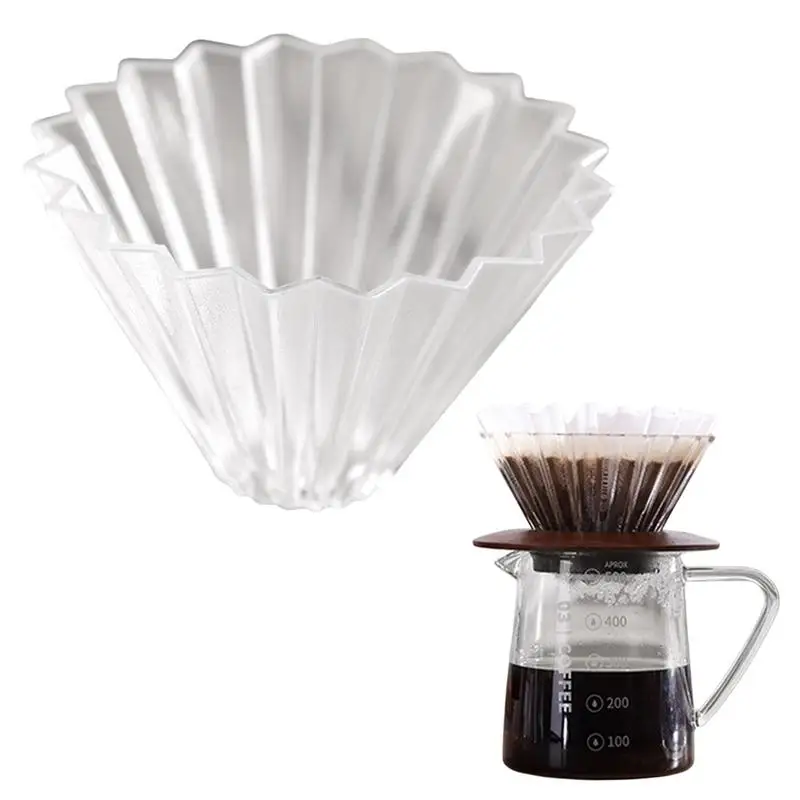 Coffee Pour Over Dripper Resin Drip Coffee Maker Easy To Use High Heat Resistant Reusable Professional Coffee Pour Over Cone