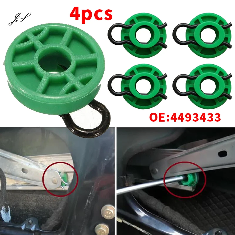 4PCS Clips Door Power Window Regulator Guide Retainer Clip Slider 93246015715 83343433 For Saab Volvo 850 S70 2000 Part 4493433