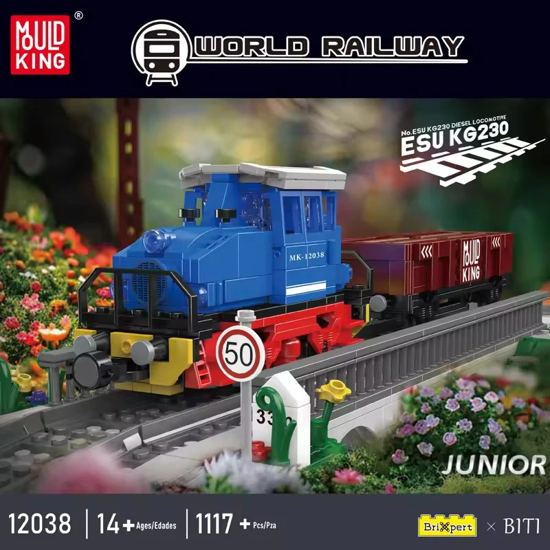 Mould King 12038 Technical Car Toys The Remote Control ESU KG230 Diesel Locomotive Building Block Brick DIY Kids Christmas Gifts