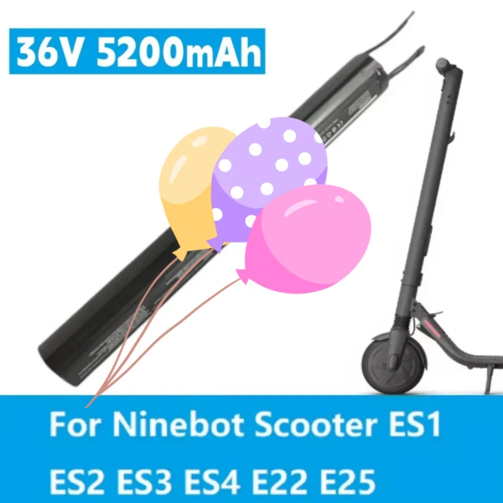 100% 새 제품 36V 5200mAh 배터리 나인봇 스쿠터 ES1 ES2 ES3 ES4 E22 E25 지능형 전동 스쿠터 내장 배터리