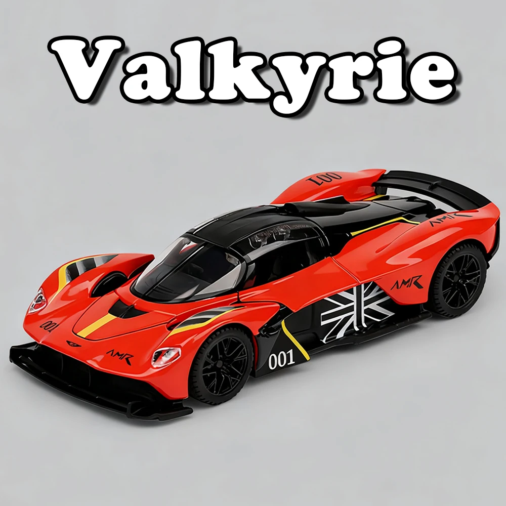 1:32 Valkyrie Vulcan Models Toys Diecast Alloy Cars Doors Opened with Sound Light Pull Back Miniature Vehices Popular Ornaments
