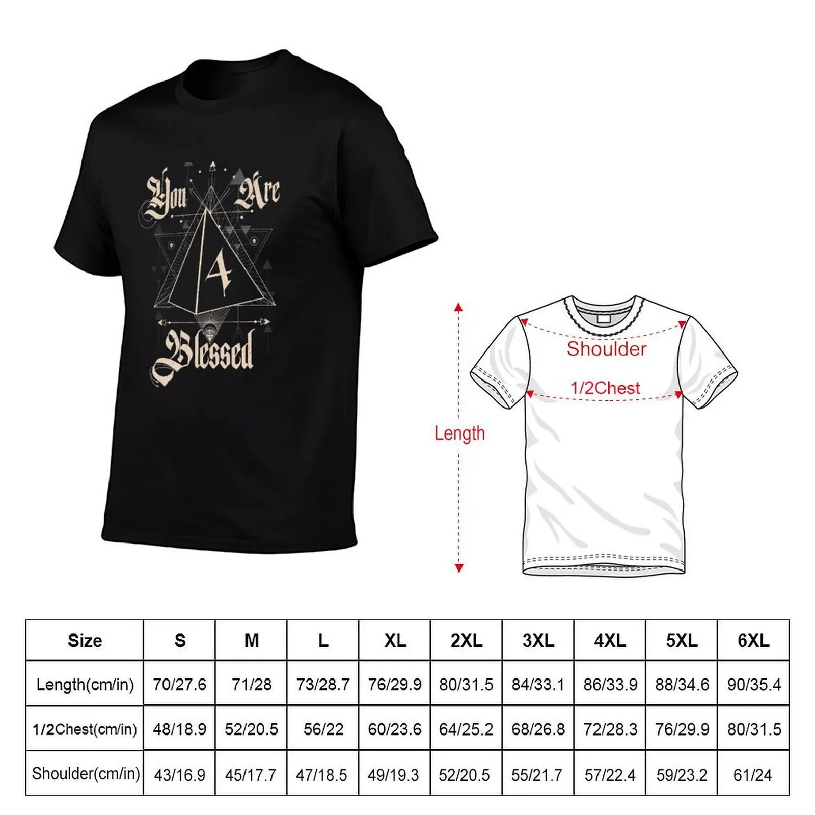 You Are Blessed D4 T-Shirt baggy shirts graphic tee shirt mens clothes