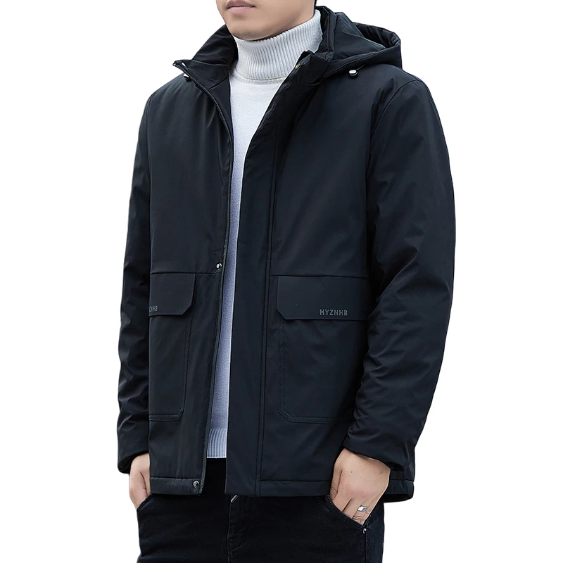 Parkas de algodão quente de grafeno masculino ao ar livre grosso velo com capuz jaqueta workwear marca na moda outono e inverno velo parkas