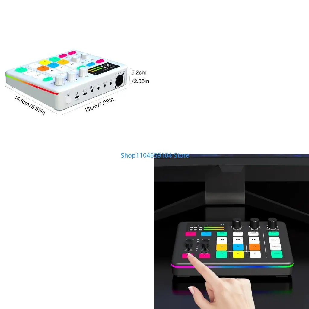 

Flexible Streaming Sound Equipment Bluetooth-compatible Color Lighting Real Time