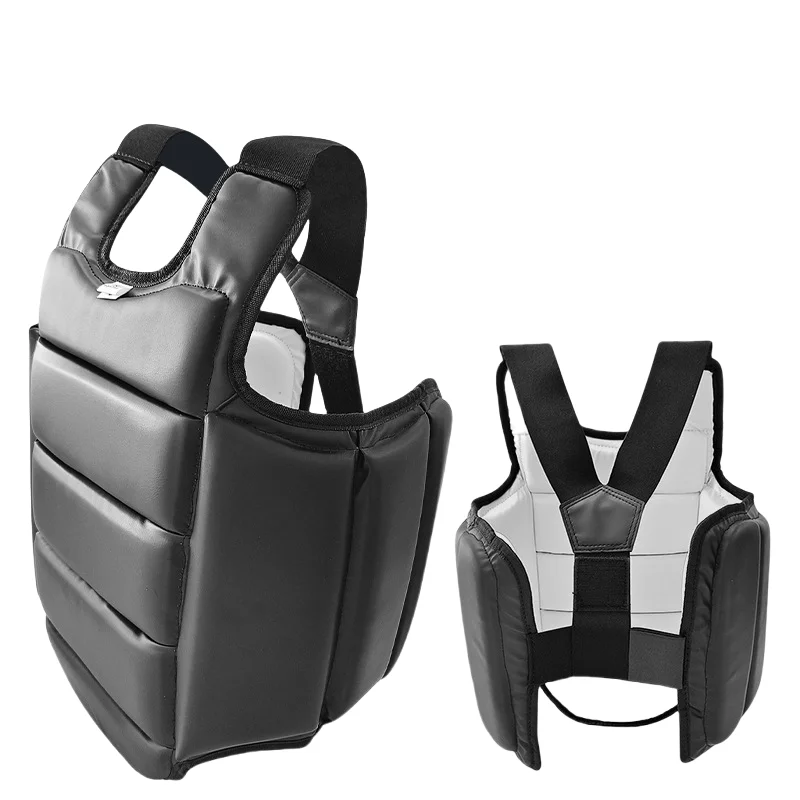 

Защита груди для каратэ, более толстая двусторонняя защита груди, защитное снаряжение унисекс, тренировочный жилет для соревнований, защита для тхэквондо