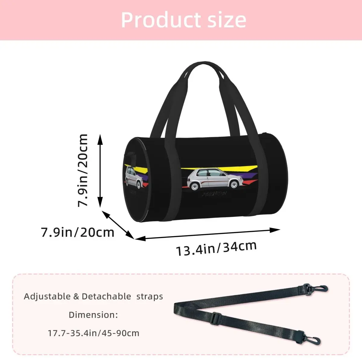 106 Rally Luggage Bag Multi-Functional Duffle Tote Bag Handbags Gym Bags Fitness Bag for Boys Girls