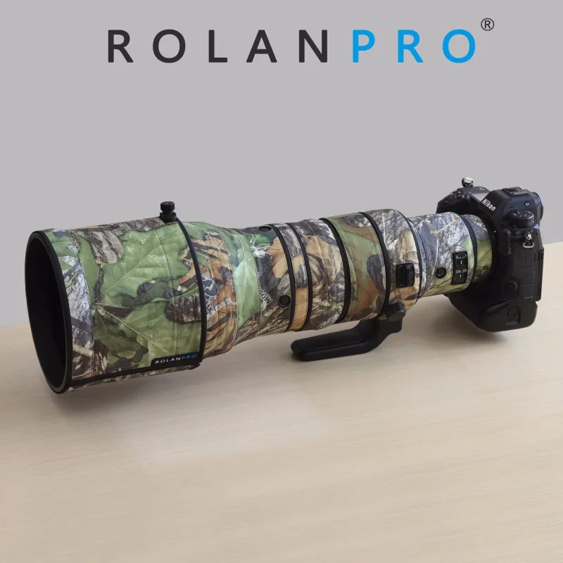 ROLANPRO Waterproof Lens Camouflage Coat For Nikon Z 400mm F2.8 TC VR S Rain Cover Protective Sleeve NIKKOR Z400 400 2.8 F/2.8