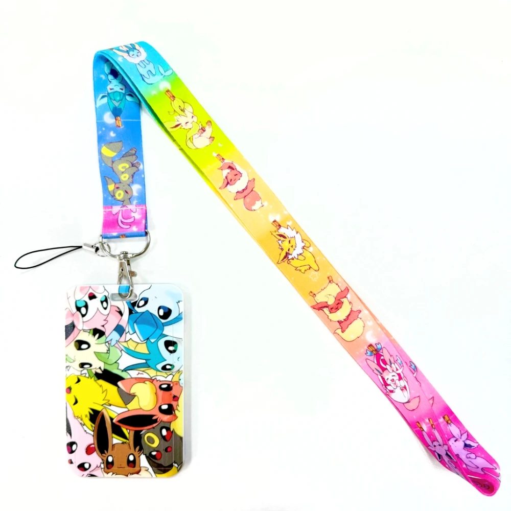 Pokémon süße Paare Lanyard für Schlüssel kette Kreditkarten abdeckung Pass Handy Charm Straps ID Abzeichen Inhaber Schlüssel Zubehör