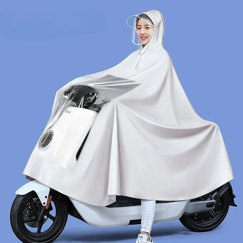 Potable Bicycle Raincoat Fashionable Transparent Large Brim Raincoat Electric Scooter Motorcycle Rain Coat Cycling Equipment