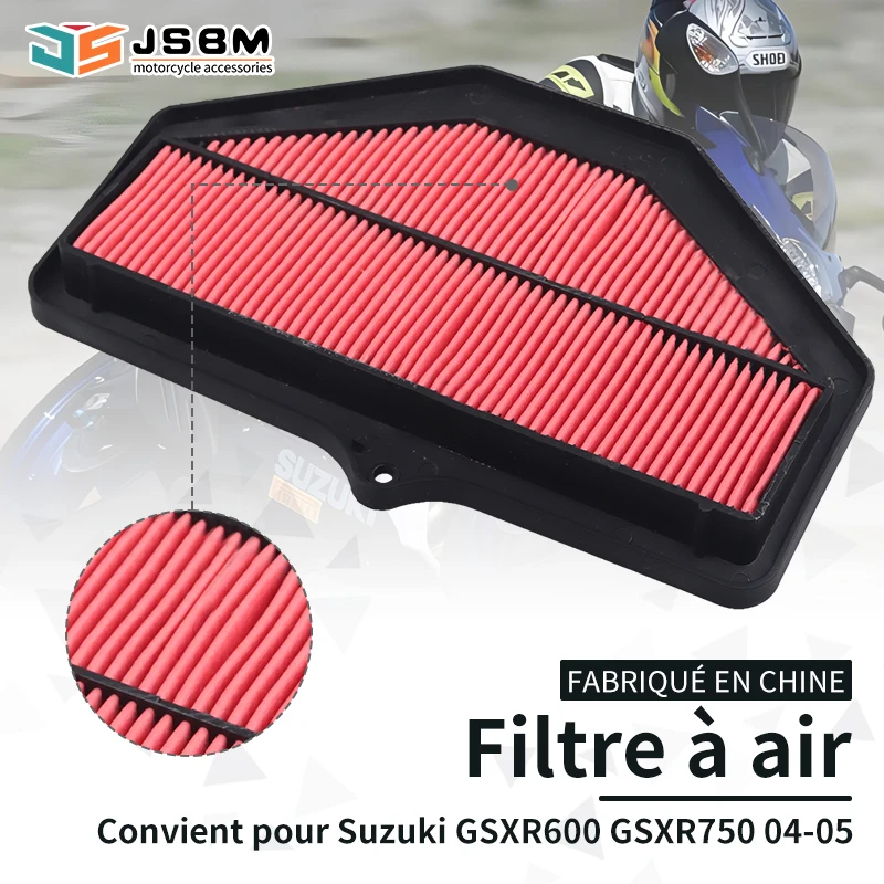 JSBM Moto Filtre À Air Admission Nettoyant 152 Remplacement Pour Suzuki GSX-R600 GSXRfemelle GSX-R750 GSXR750 2004-2005 137uant 29G00