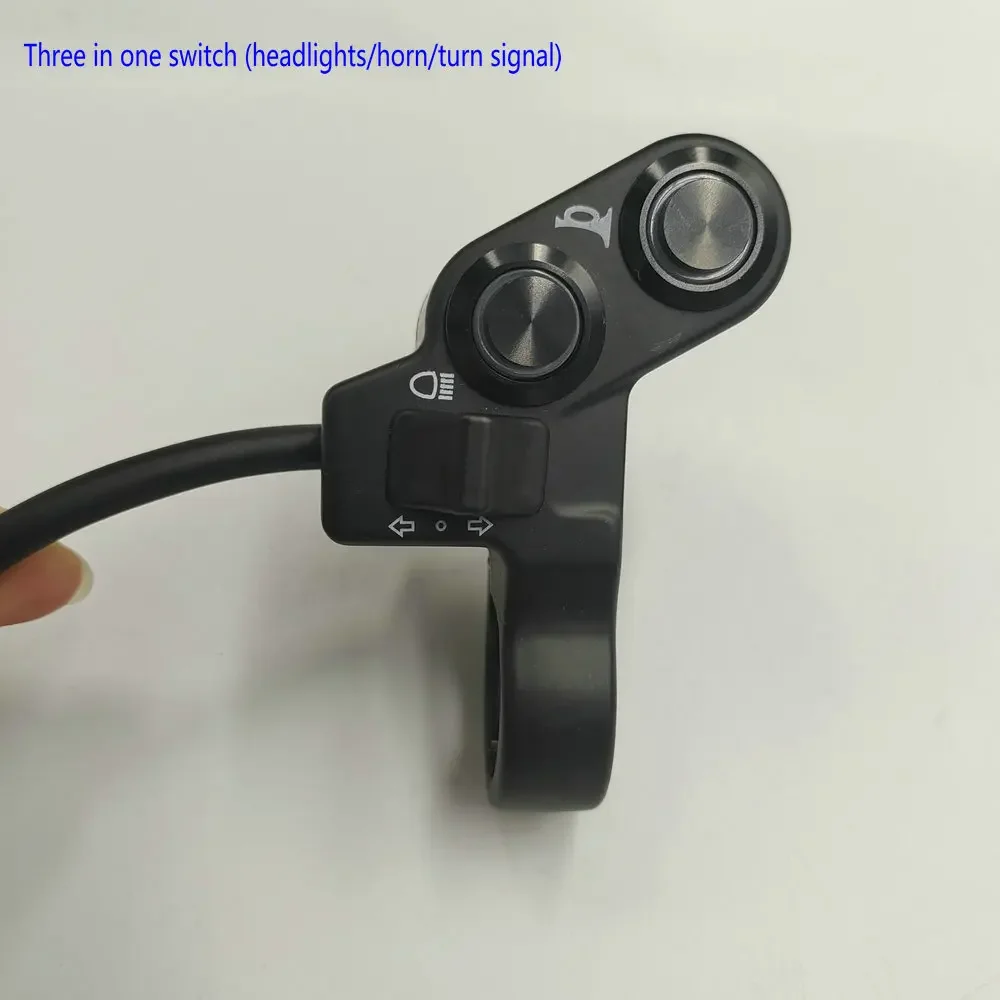 Motorcycle Electric Bicycle Combination Switch Turning+light+horn Button Alum Alloy Shell+waterproof Cable+connector 9pin