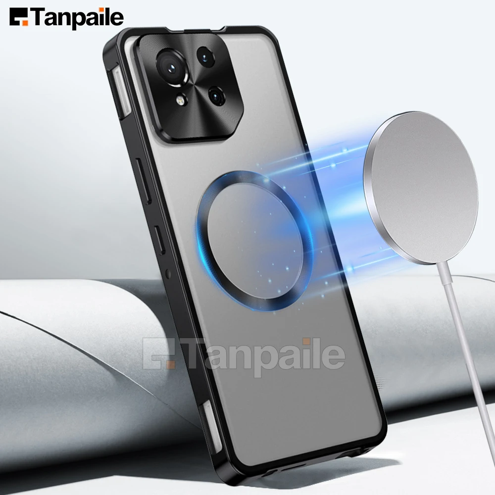 

Чехол Magsafe для Asus ROG Phone 9 Pro, металлический чехол для ROG 9 FE, матовая задняя часть Funda