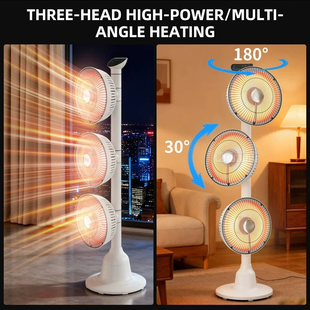 A11-15 Three Head Heater Household Five Speed Temperature Control Oven 1500 W