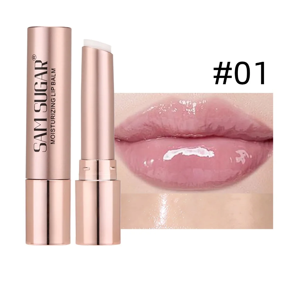 Balsam do ust z kwasem hialuronowym, tintowany krem nawilżający na suche, popękane usta, zapobiegający rozmazywaniu się farby, z masłem shea, kosmetyki do codziennej pielęgnacji.