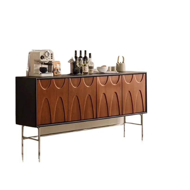 

Средневековый обеденный боковой шкаф из цельного дерева, место для хранения в гостиной у стены, чайный шкаф, шкаф для хранения в спальне в стиле ретро.