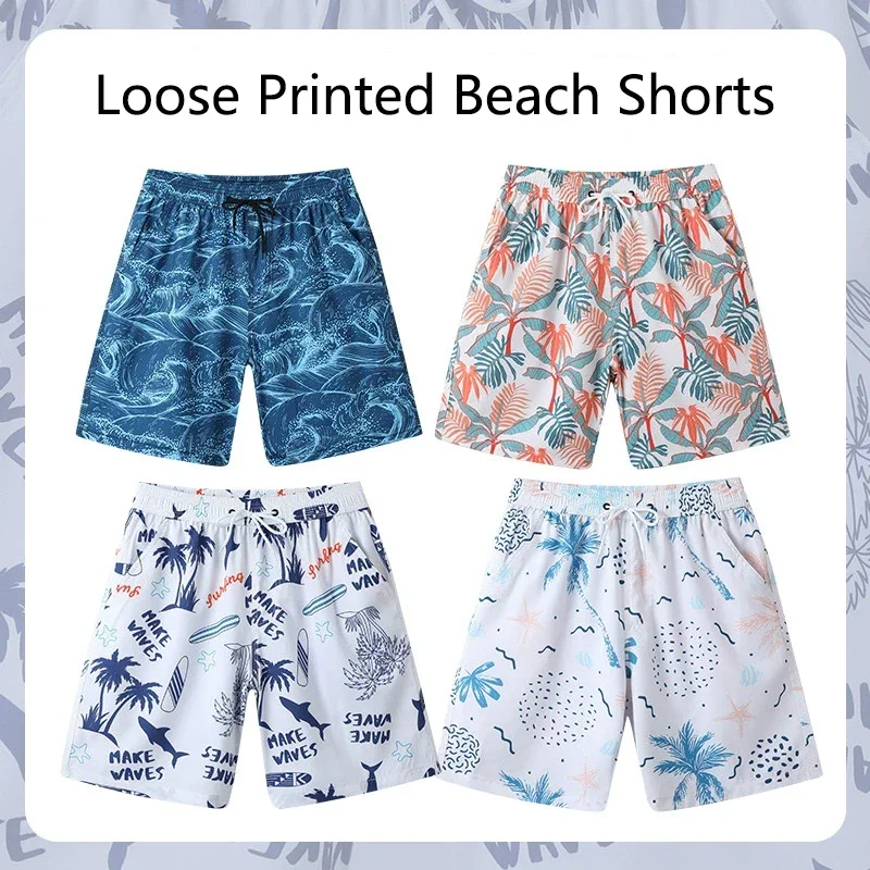 

Men's Beach Shorts Fashion Print Summer Comfort Loose Surfing/Swim Shorts Casual Boardshort Quick Drying Swimming Trunks M-3XL