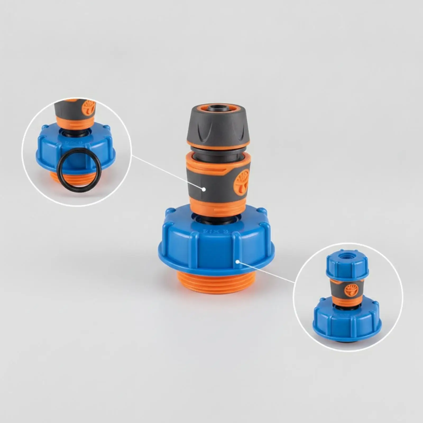 Heavy Duty Vehicle Tank Connector Blue Lid PP Material Instant Coupling for Fresh Water Refill System