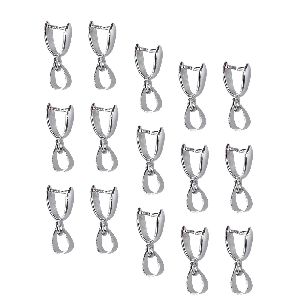 

50 Pcs Buckle Accessories Pinch Clasp Jewelry Making Bail Bead Metal Clip Pendant