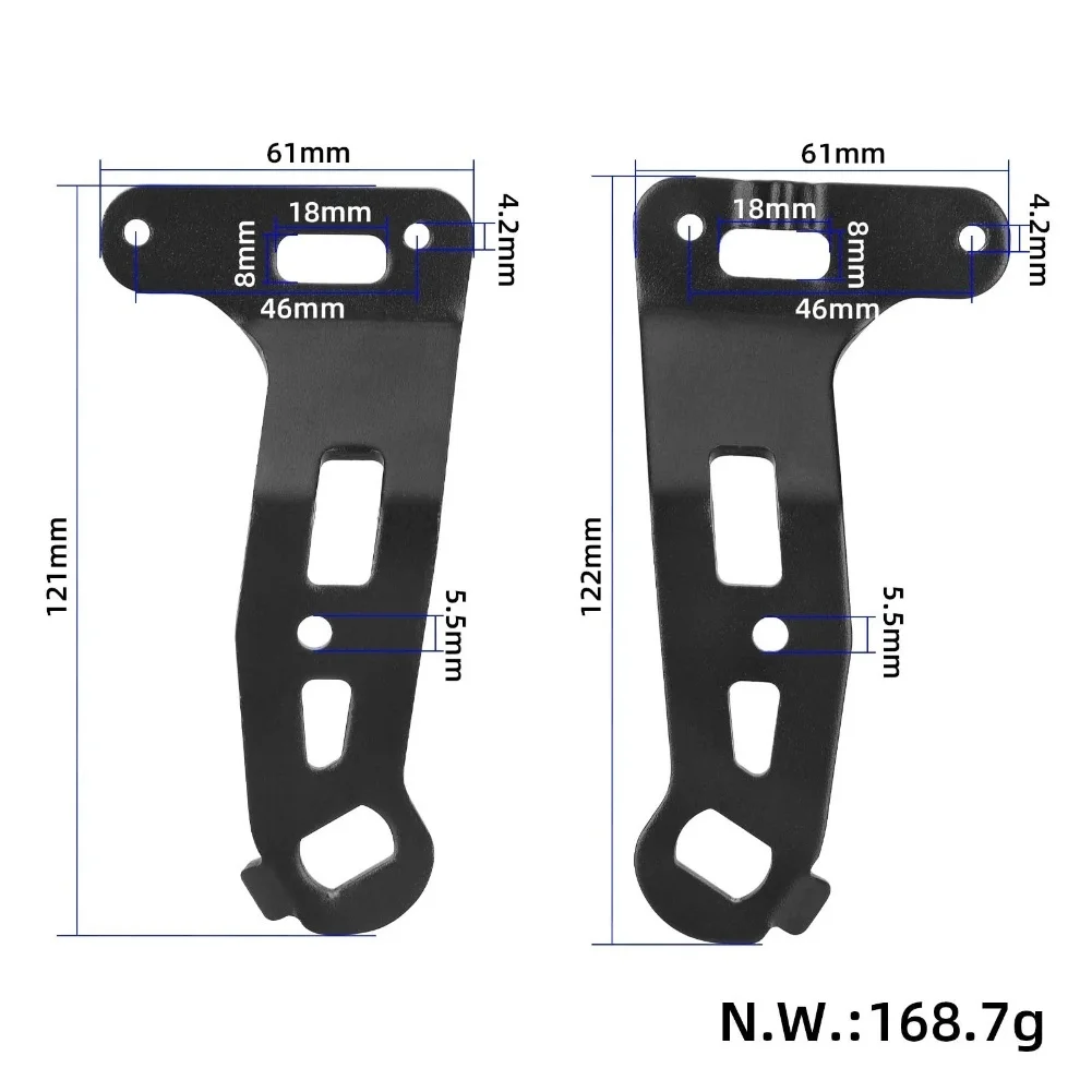 Rear Mudguard Bracket With Wired Tail Light For -KUKirin -G2Master Electric Scooters - Includes Left & Right Brackets