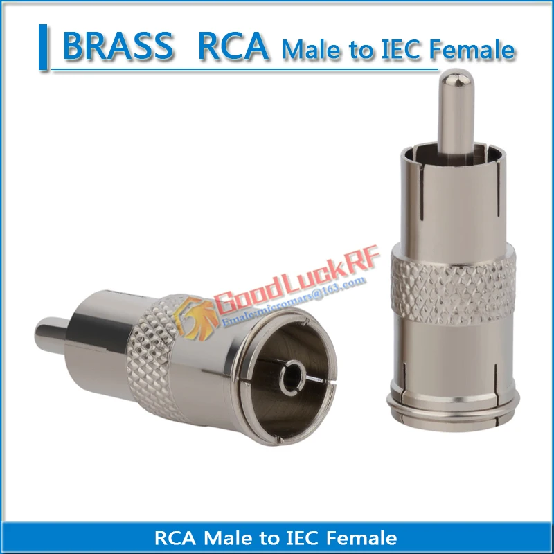 Lotus Rca Male Naar Iec Vrouwelijke Audio En Video Aansluiting Messing Lotus Rf Connector Extension Conversie